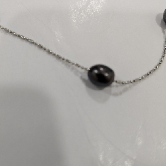 NW0T🔥Tahitian Black Pearls Necklace - Picture 5 of 11